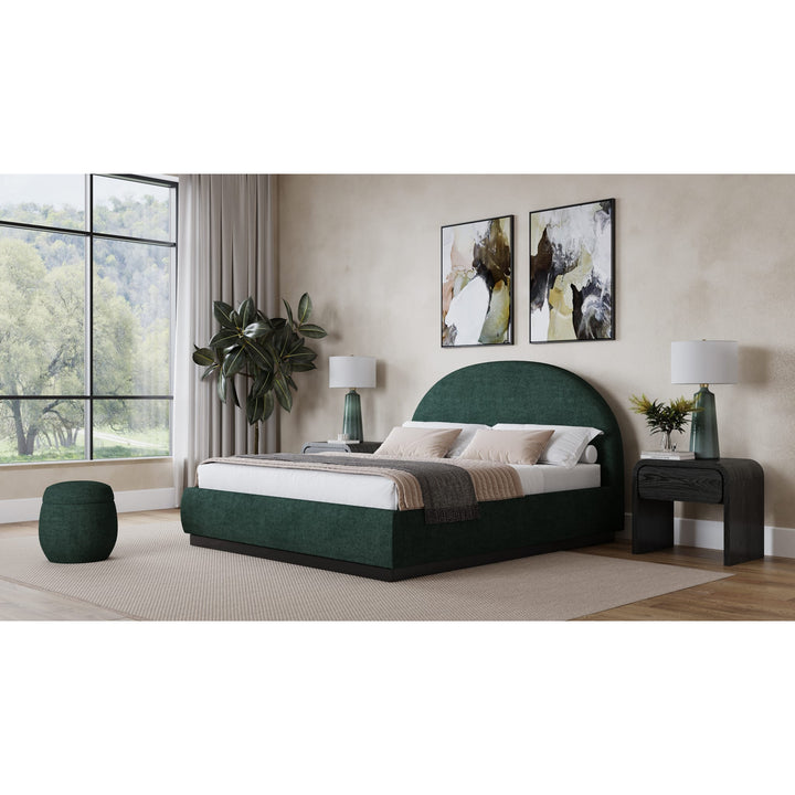 Flex Upholstered Bed in Blue Jeans Chenille