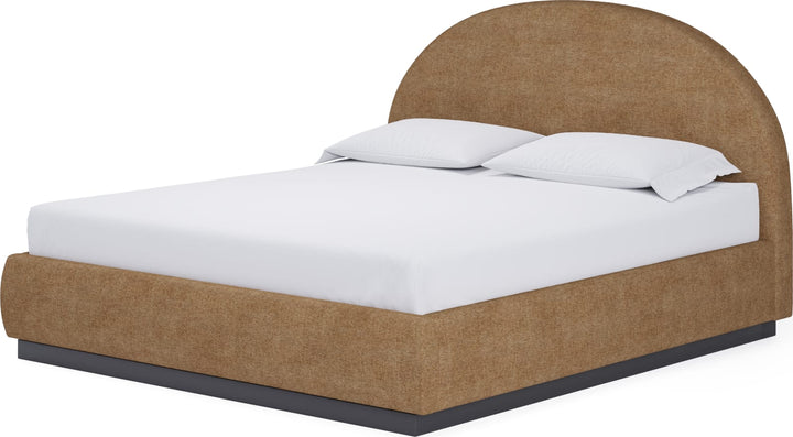 Flex King-size Upholstered Bed in Porcini Chenille – view 6