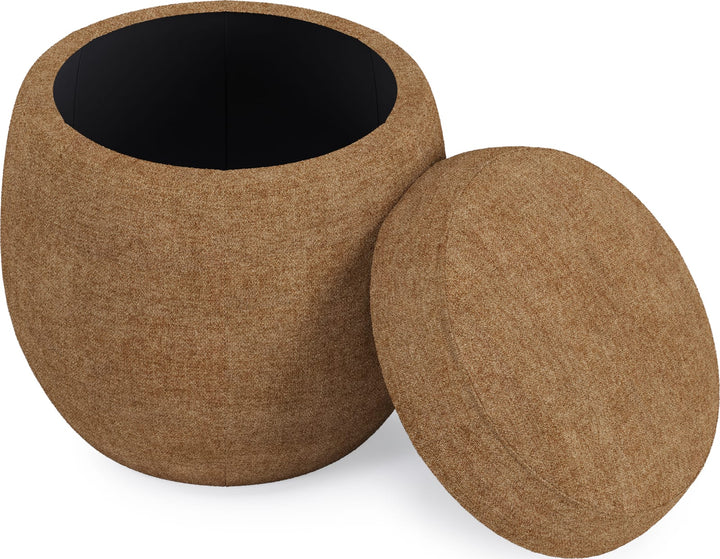Flex Upholstered Ottoman in Porcini Chenille – view 2
