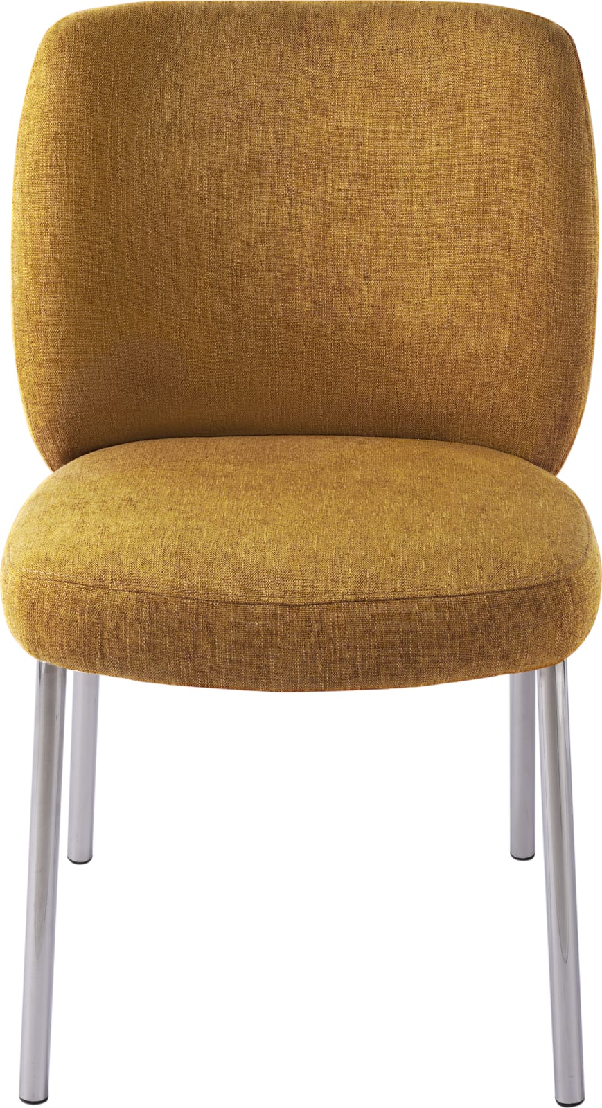 Fomo Chenille-upholstered Stainless Steel Base Dining Chair in Pineapple – view 2