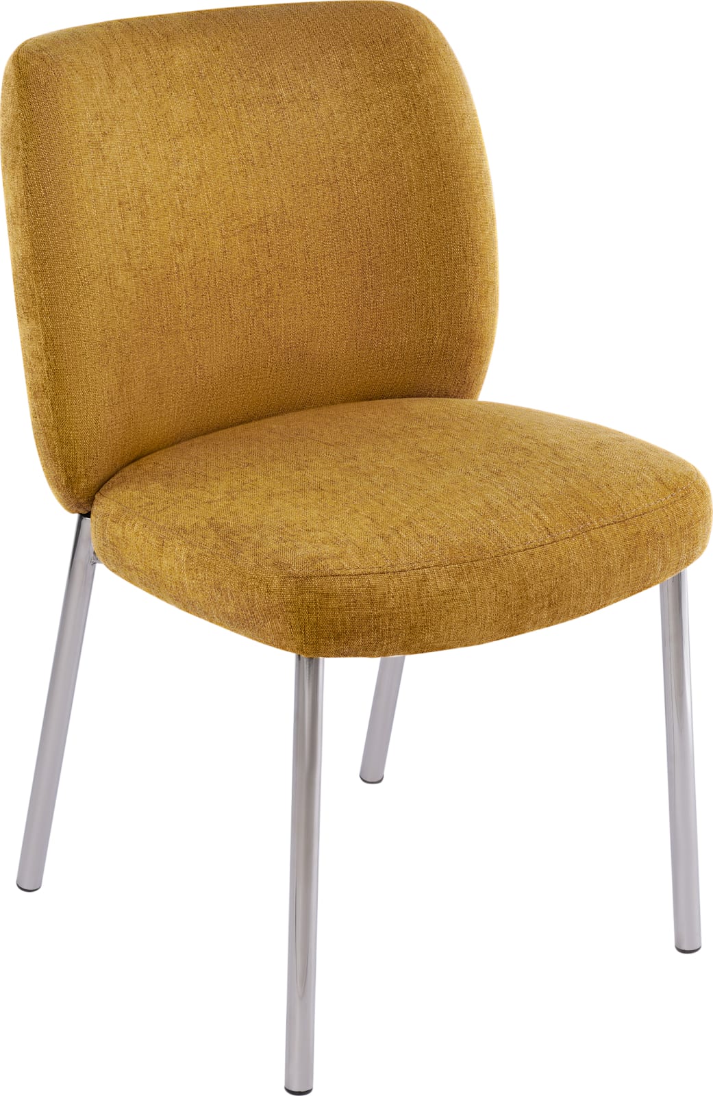Fomo Chenille-upholstered Stainless Steel Base Dining Chair in Pineapple – view 3