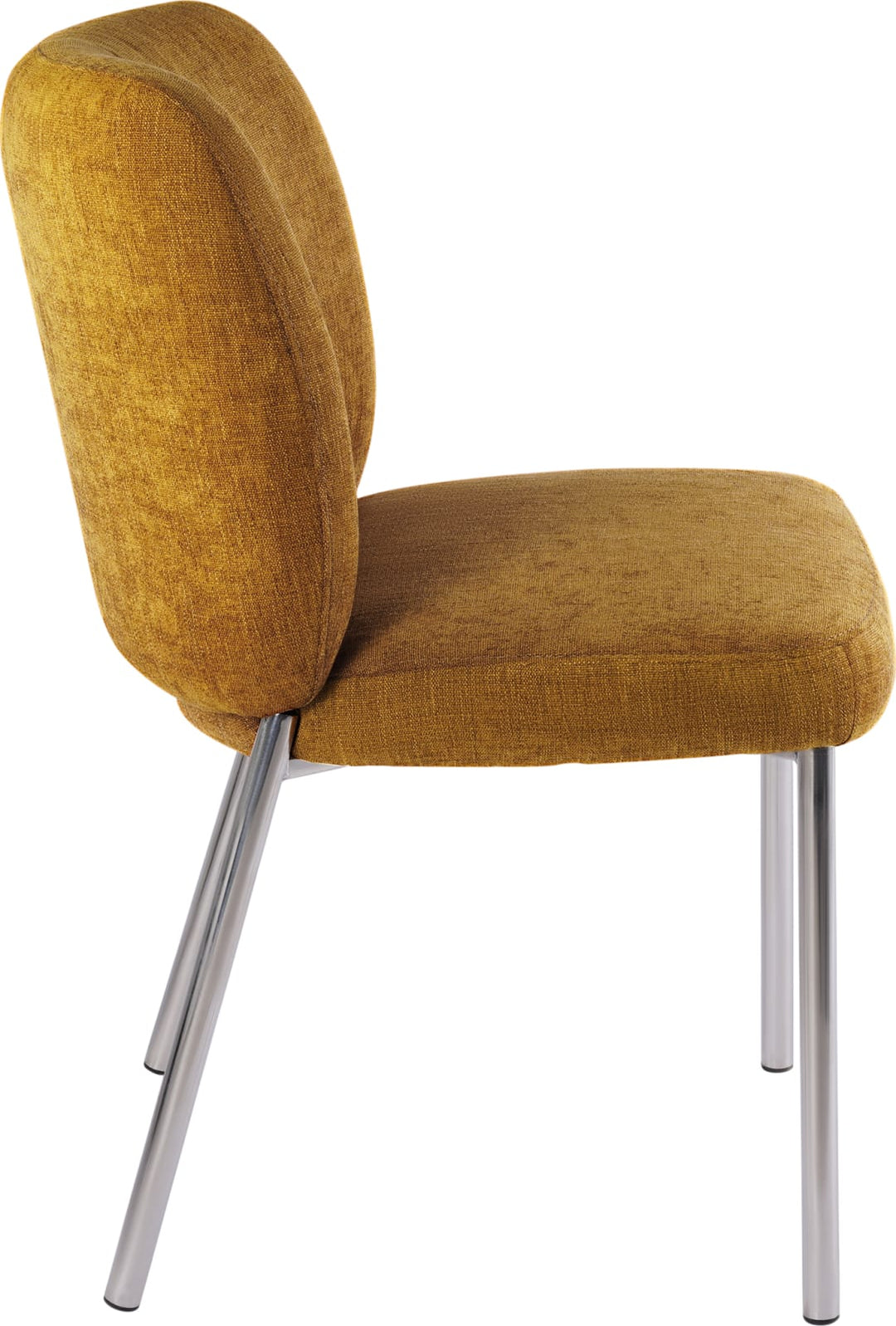 Fomo Chenille-upholstered Stainless Steel Base Dining Chair in Pineapple – view 4
