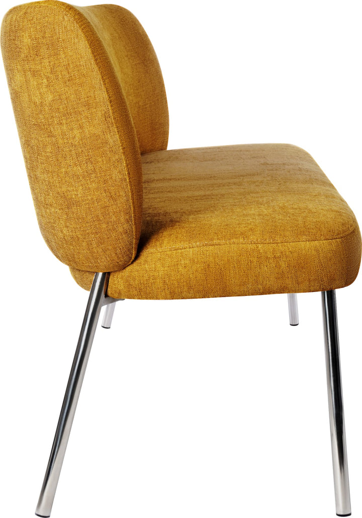 Fomo Chenille-upholstered Stainless Steel Base Dining Chair in Pineapple – view 5
