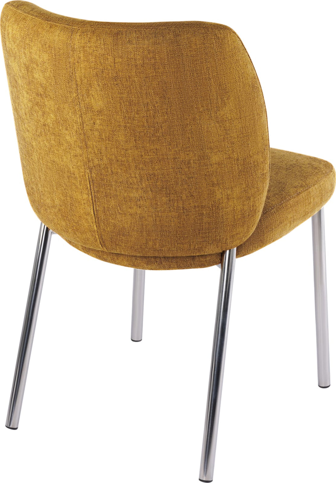 Fomo Chenille-upholstered Stainless Steel Base Dining Chair in Pineapple – view 6