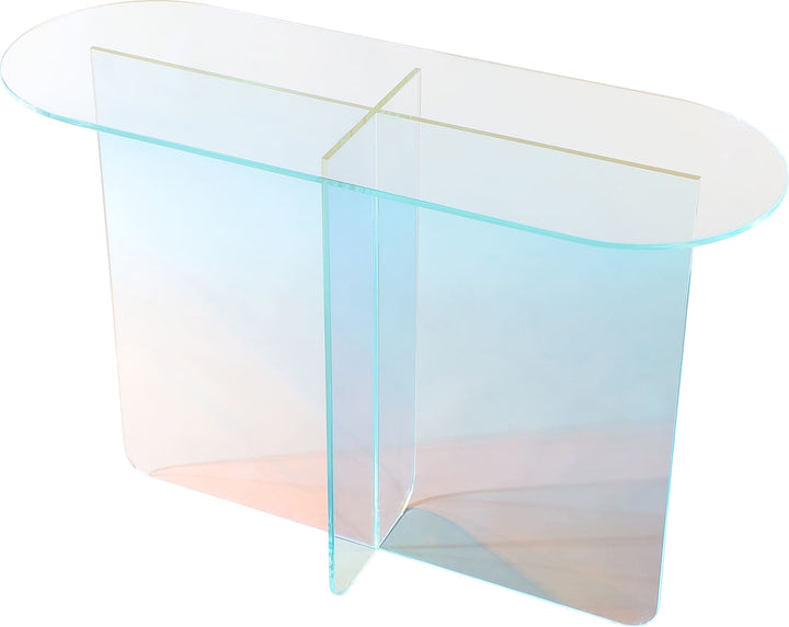 Fomo Console Table in Iridescent Glass – view 2