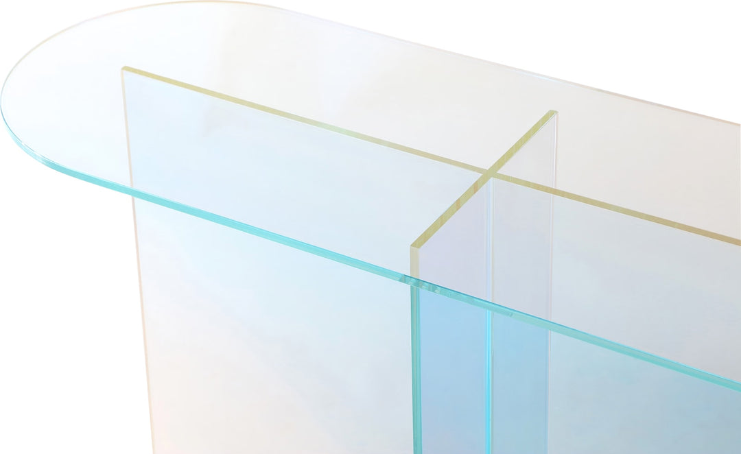 Fomo Console Table in Iridescent Glass – view 3