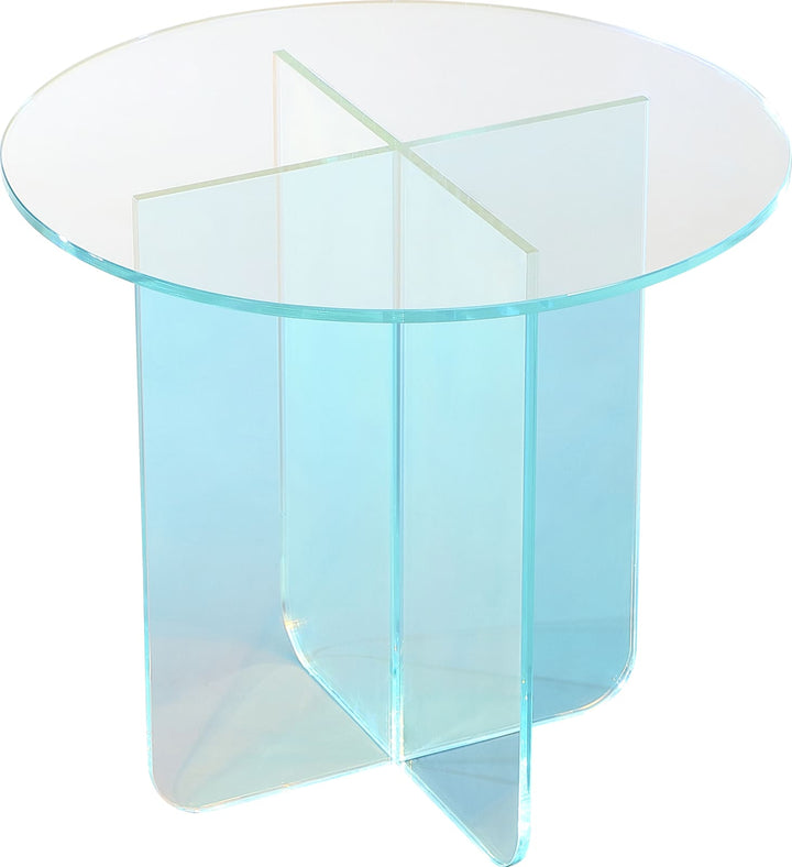 Fomo Large End Table in Iridescent Glass – view 2