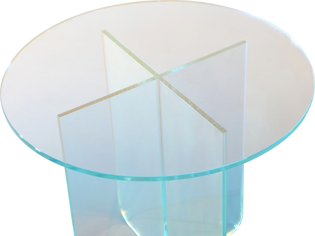 Fomo Large End Table in Iridescent Glass – view 3