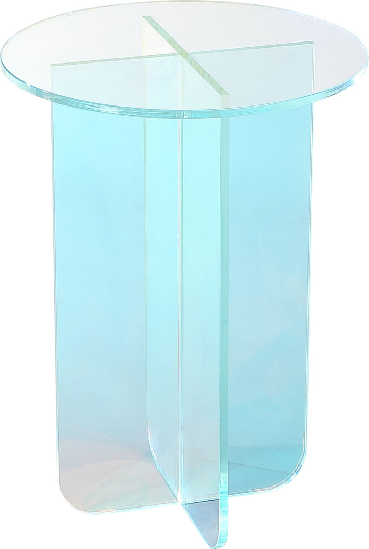 Fomo Small End Table in Iridescent Glass – view 2