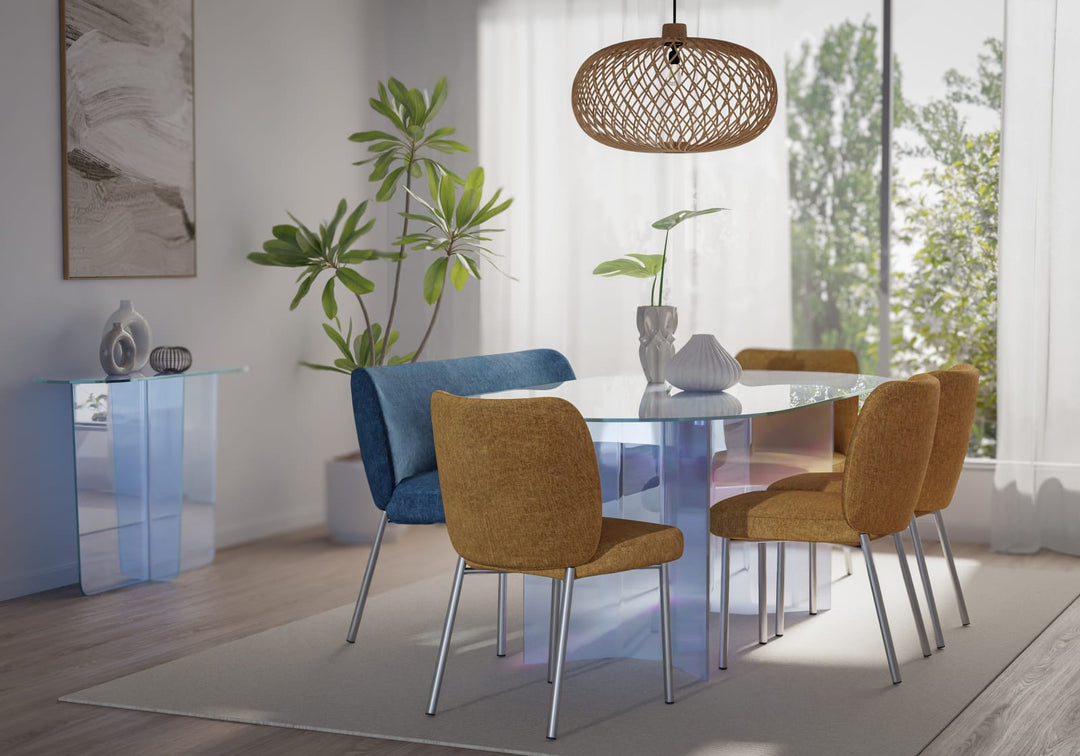 Fomo Upholstered Bench - Azure – view 6