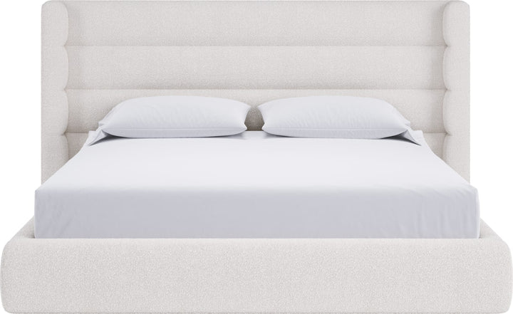 Frank Upholstered Wingback Platform Bed in Cottage Cheese Boucle (2026) – view 5