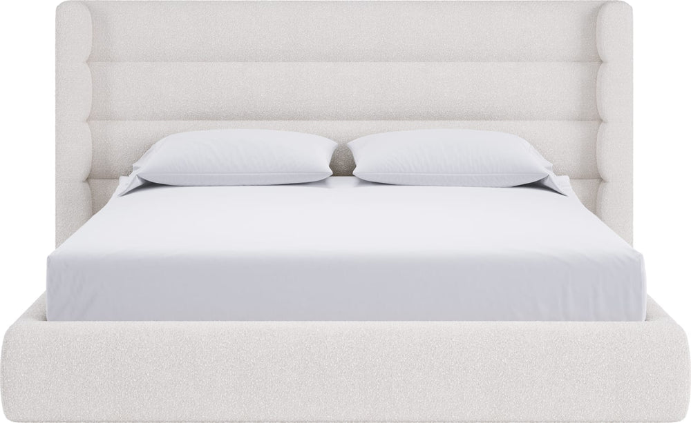 Frank Upholstered Wingback Platform Bed in Cottage Cheese Boucle (2026) – view 5
