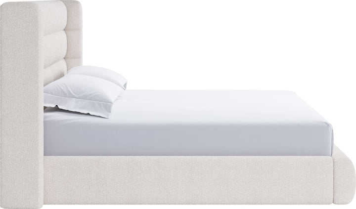 Frank Upholstered Wingback Platform Bed in Cottage Cheese Boucle (2026) – view 7