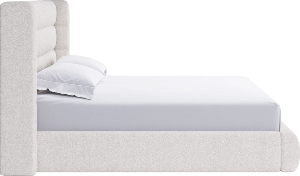 Frank Upholstered Wingback Platform Bed in Cottage Cheese Boucle (2026) – view 7
