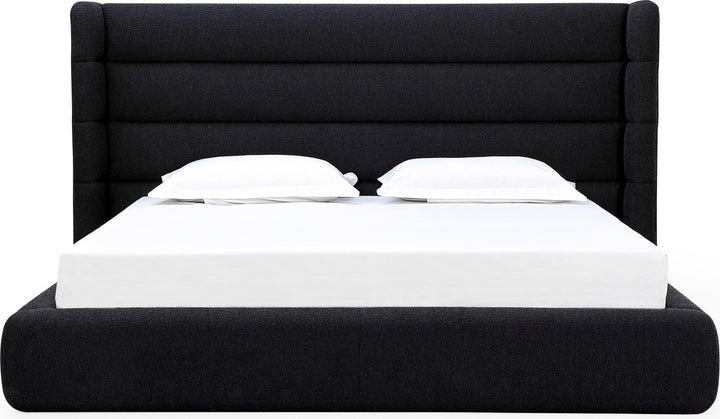 Frank King-size Upholstered Wingback Platform Bed in Ember Boucle – view 4