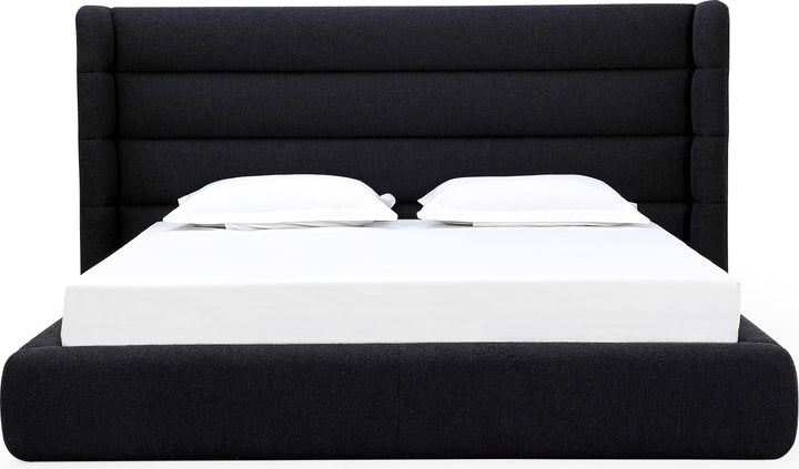 Frank Queen-size Upholstered Wingback Platform Bed in Ember Boucle (2026)