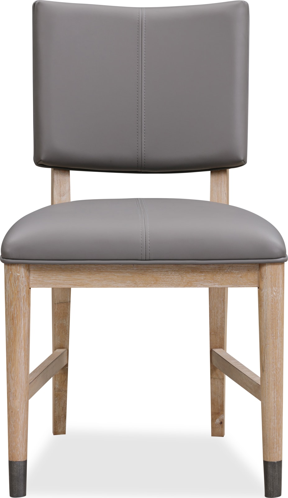 Franklin Dining Chair in Au Natural and Gray Leather – view 3