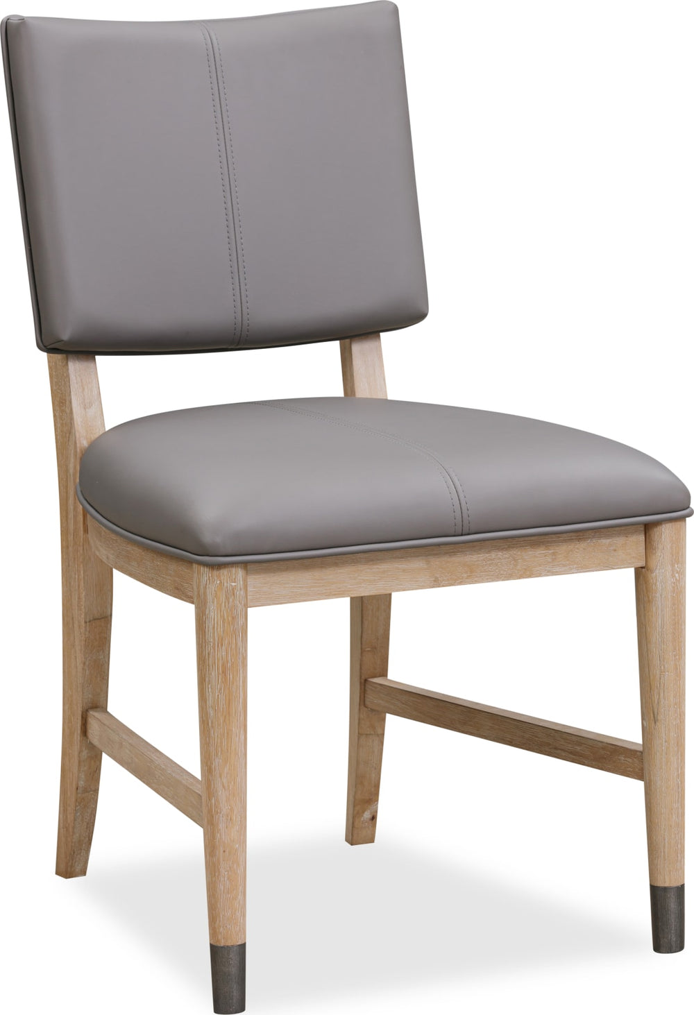 Franklin Dining Chair in Au Natural and Gray Leather – view 4