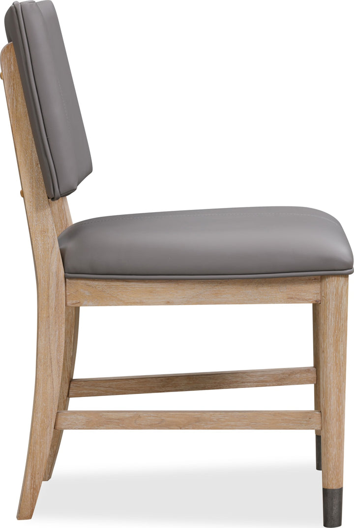 Franklin Dining Chair in Au Natural and Gray Leather – view 5