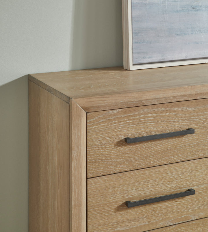 Franklin Three Drawer Two Door White Oak Sideboard in Au Natural – view 2
