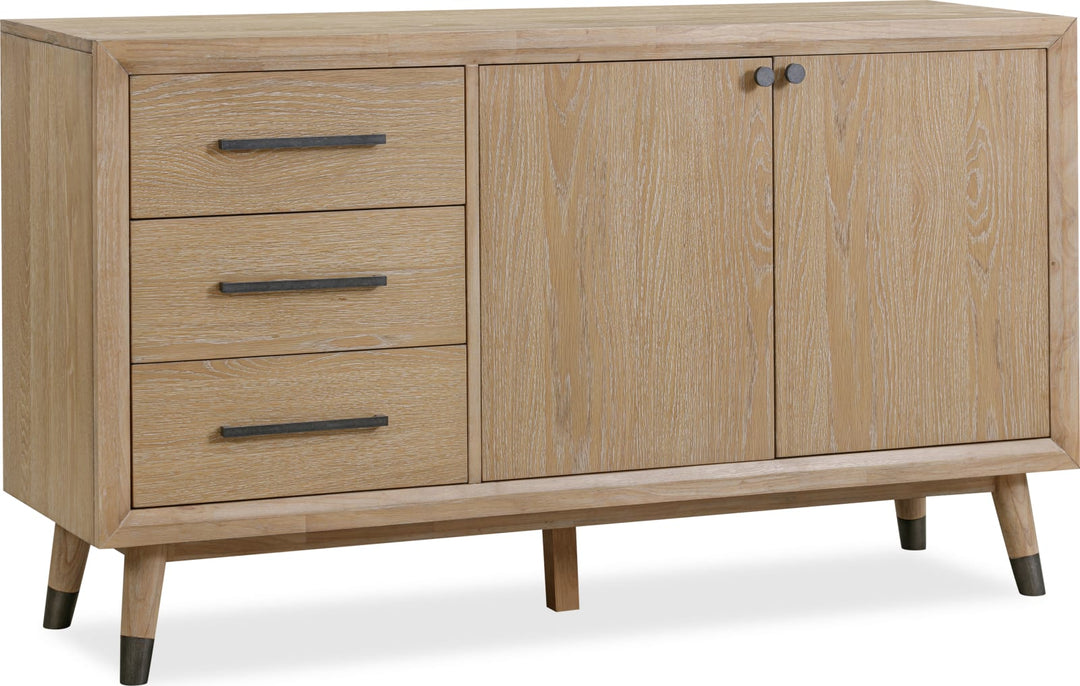 Franklin Three Drawer Two Door White Oak Sideboard in Au Natural – view 5