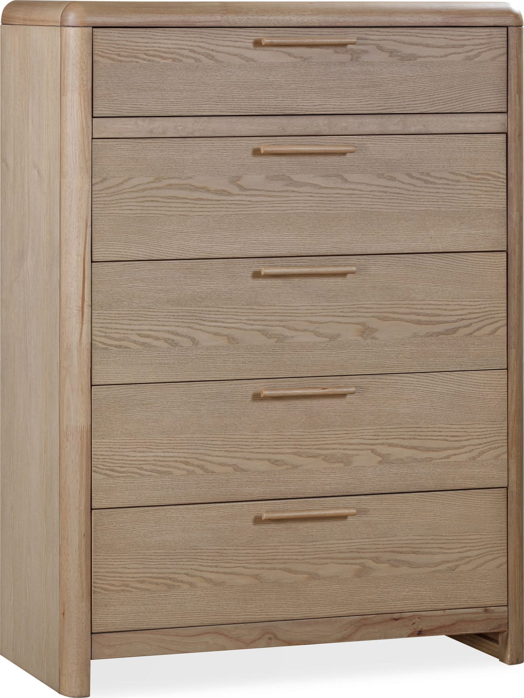 Furano Five Drawer Ash Wood Chest in Ginger – view 2