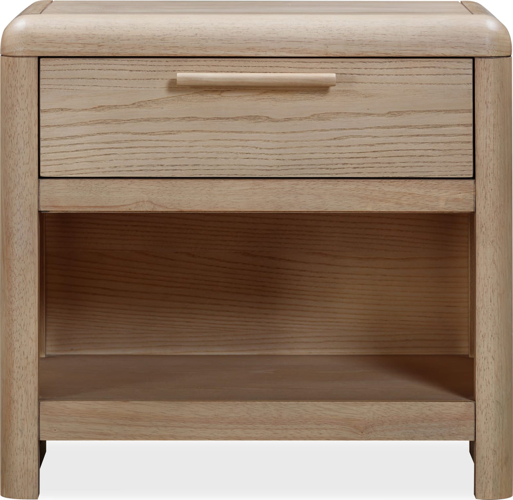 Furano One Drawer One Shelf Ash Wood Nightstand in Ginger – view 2