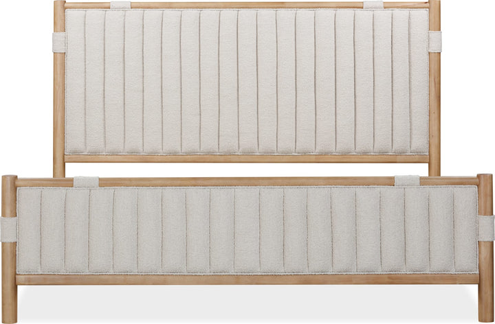 Furano King-size Upholstered Panel Bed in Ginger and Brun Boucle – view 7