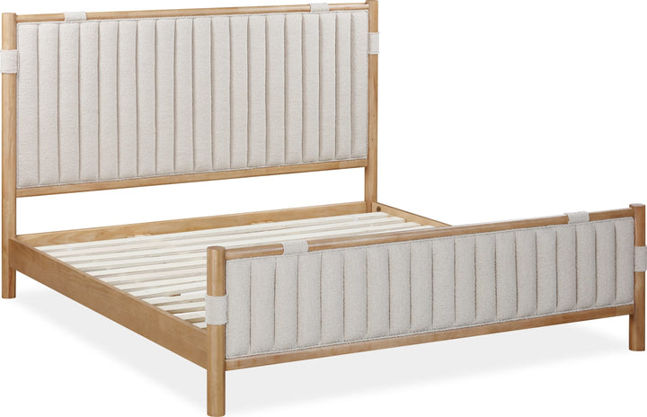 Furano Full-size Upholstered Panel Bed in Ginger and Brun Boucle – view 8