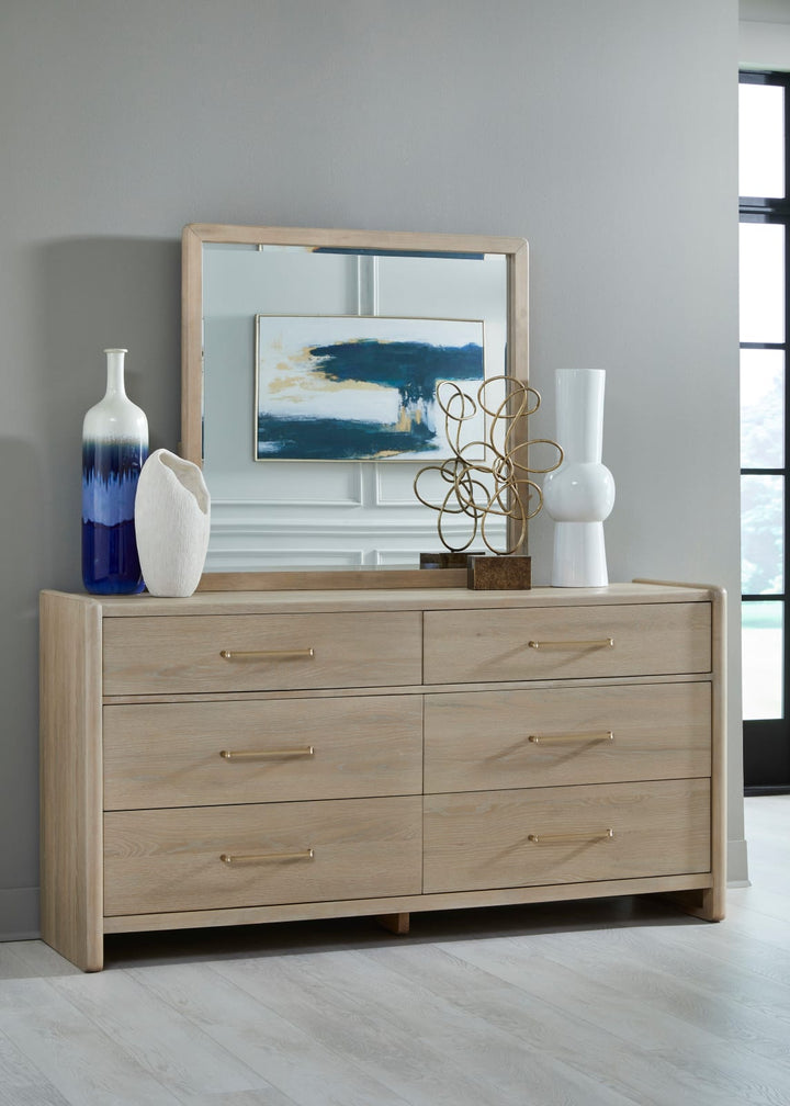 Gardenia Beveled Glass Wall or Dresser Mirror in Chai – view 2
