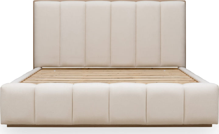 Gardenia Wood Frame Upholstered California King-Size Platform Bed in Cotton and Chai – view 7
