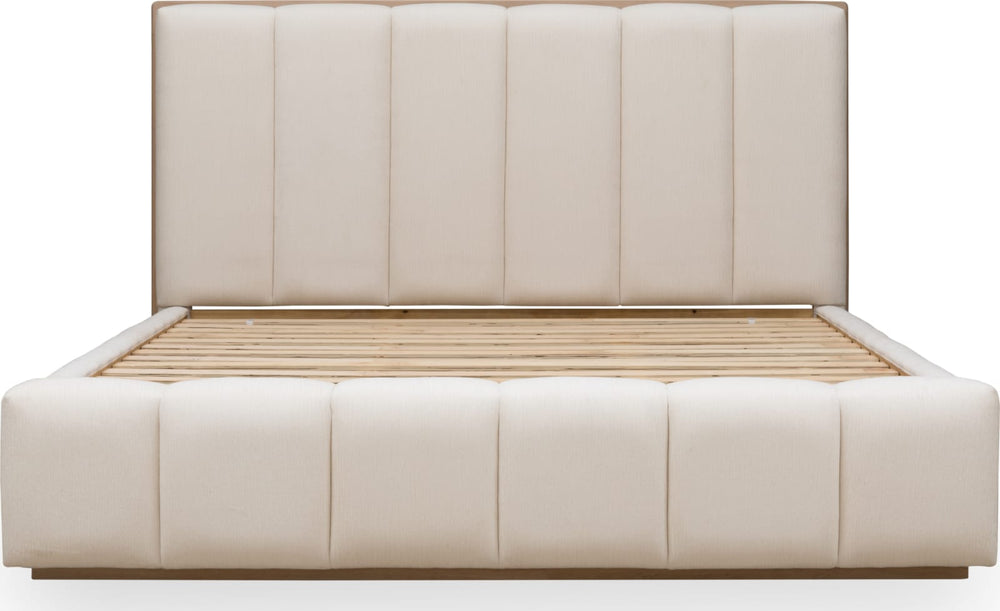 Gardenia Wood Frame Upholstered California King-Size Platform Bed in Cotton and Chai – view 7