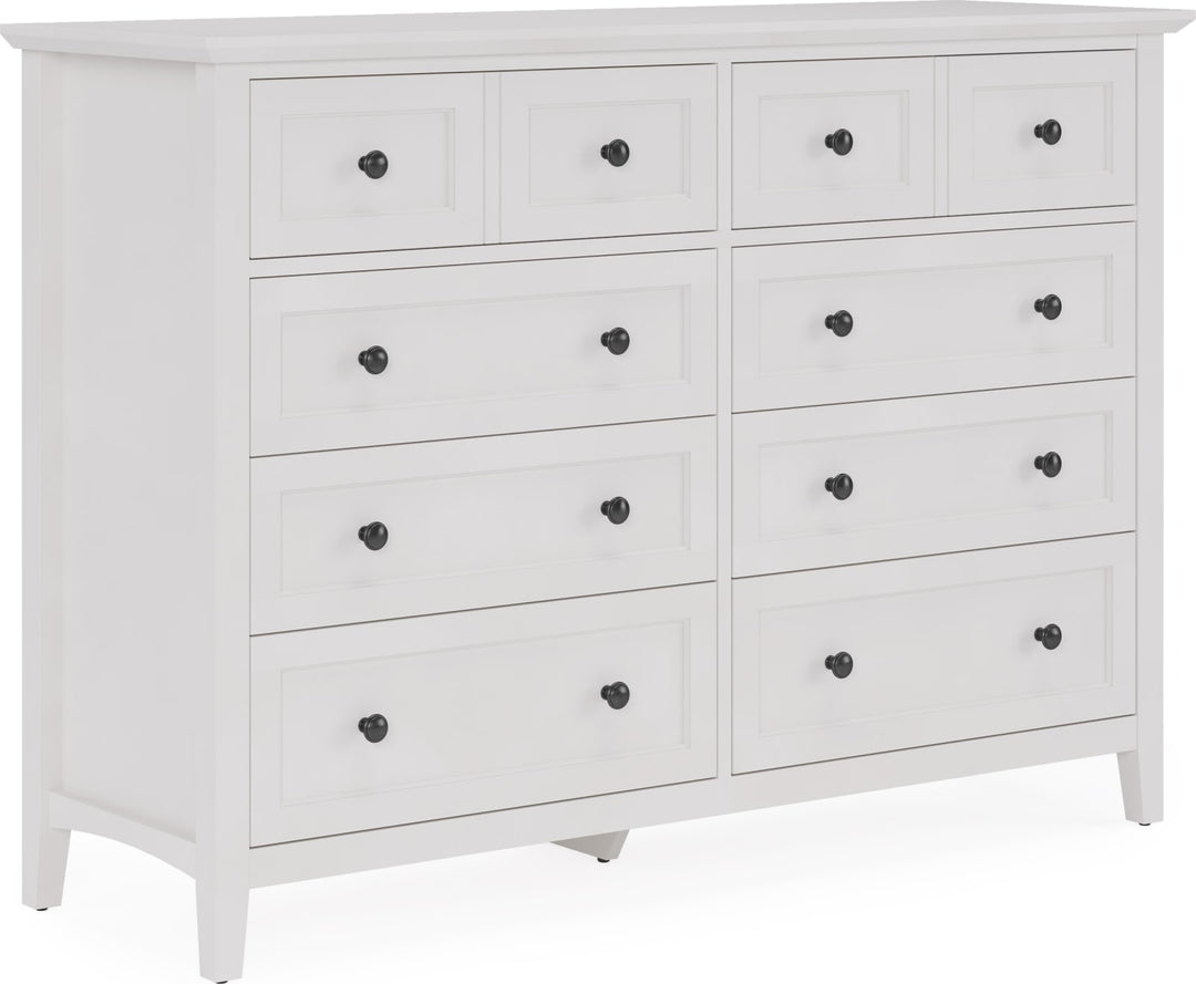 Grace Eight Drawer Dresser in Snowfall White (2024) – view 6