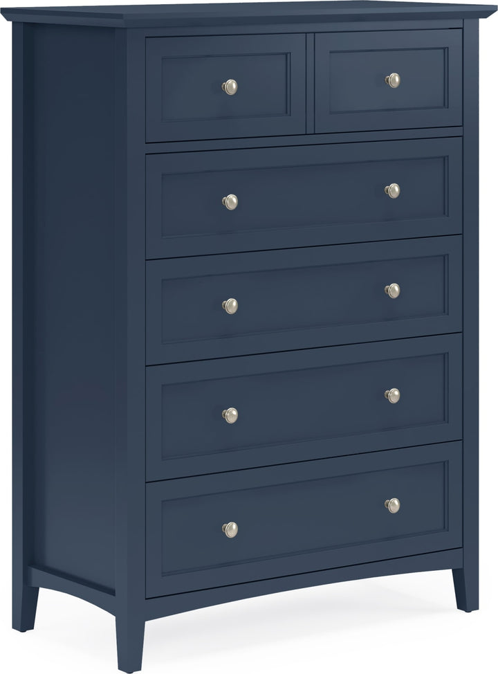 Grace Five Drawer Chest in Blueberry (2024) – view 3