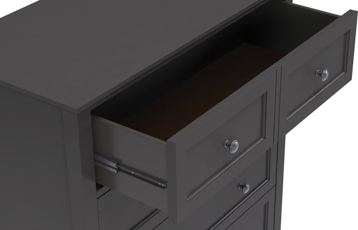 Grace Five Drawer Chest in Raven Black (2024) – view 2