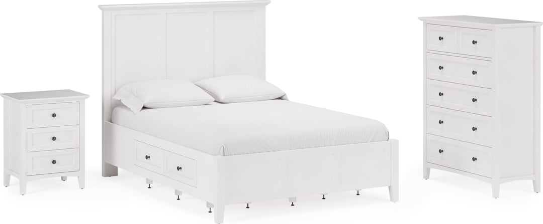 Grace Five Drawer Chest in Snowfall White (2024) – view 10