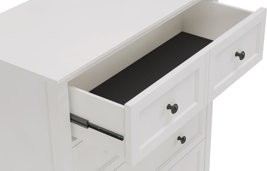 Grace Five Drawer Chest in Snowfall White (2024) – view 2