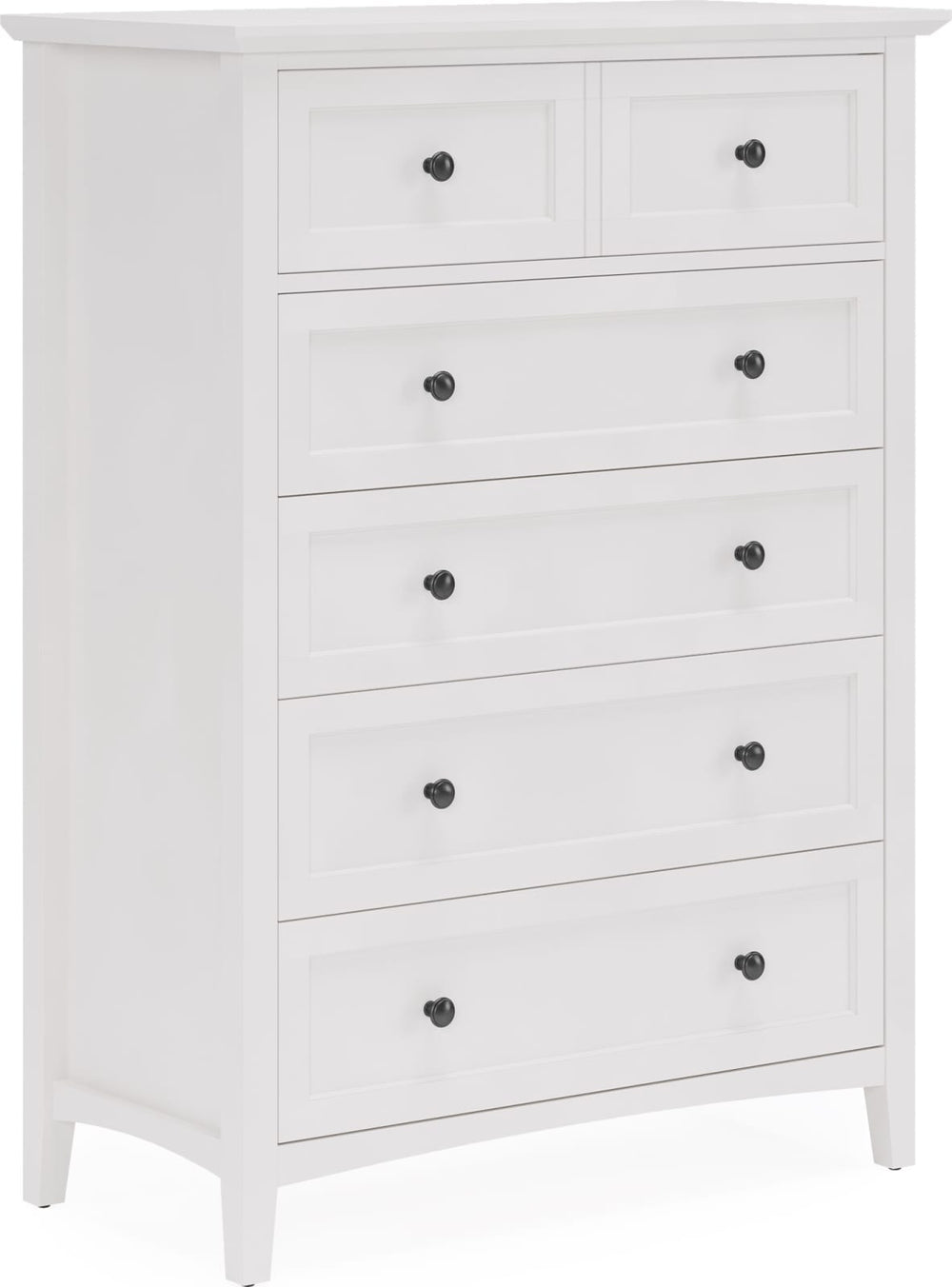 Grace Five Drawer Chest in Snowfall White (2024) – view 3