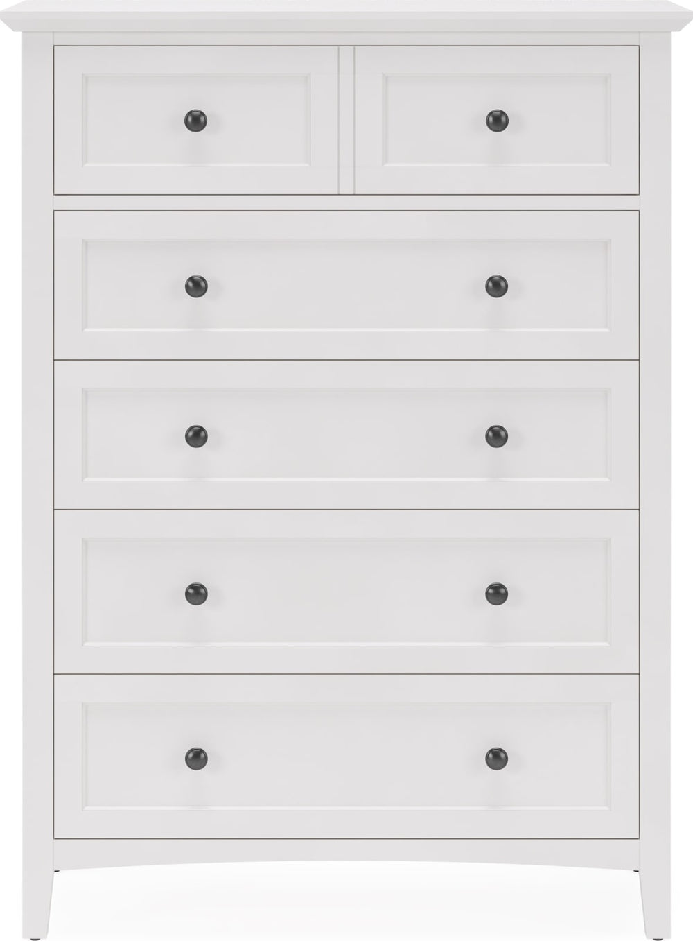 Grace Five Drawer Chest in Snowfall White (2024) – view 6