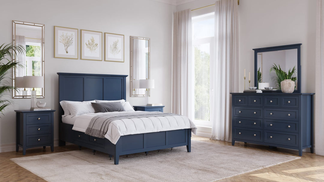 Grace Four Drawer Platform Storage Bed in Blueberry – view 10