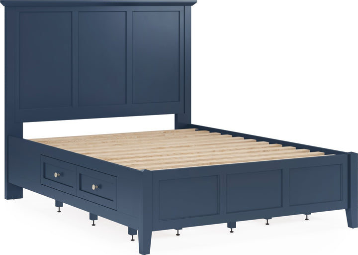 Grace Four Drawer Full-size Platform Storage Bed in Blueberry – view 7