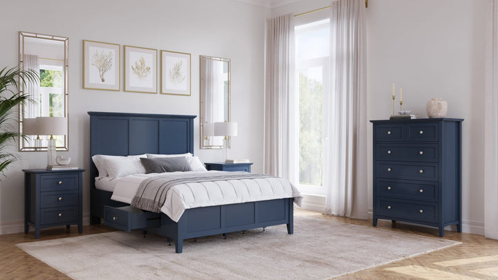 Grace Four Drawer King-size Platform Storage Bed in  Blueberry – view 9