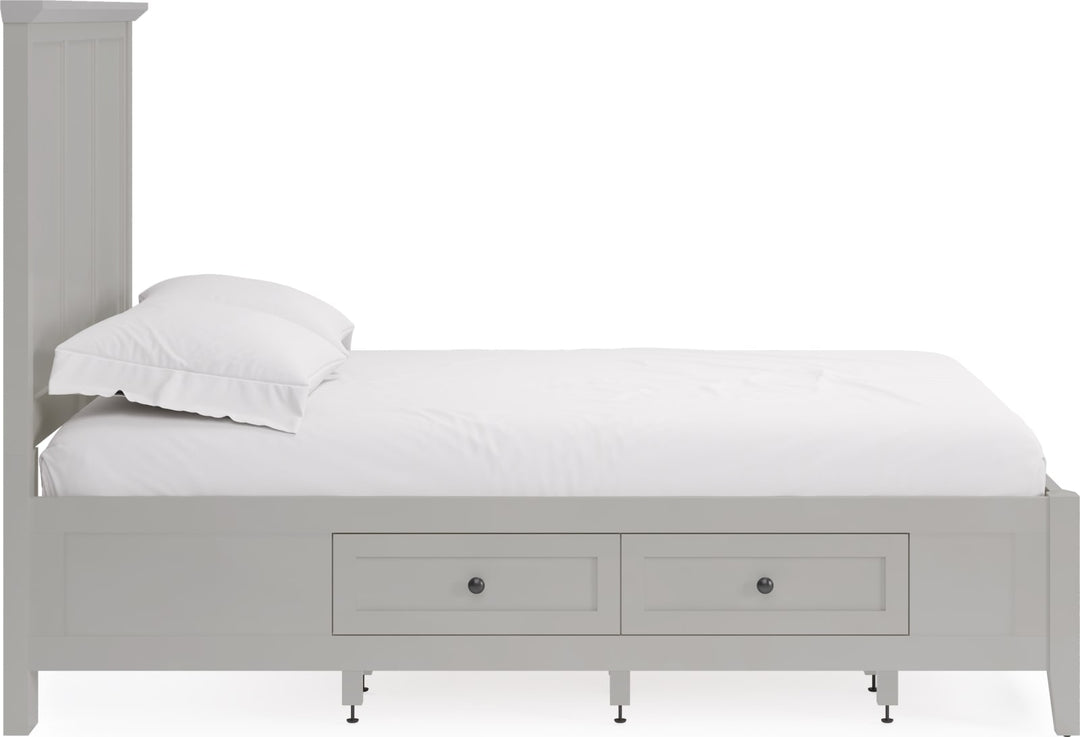 Grace Four Drawer Platform Storage Bed in Elephant Gray – view 4