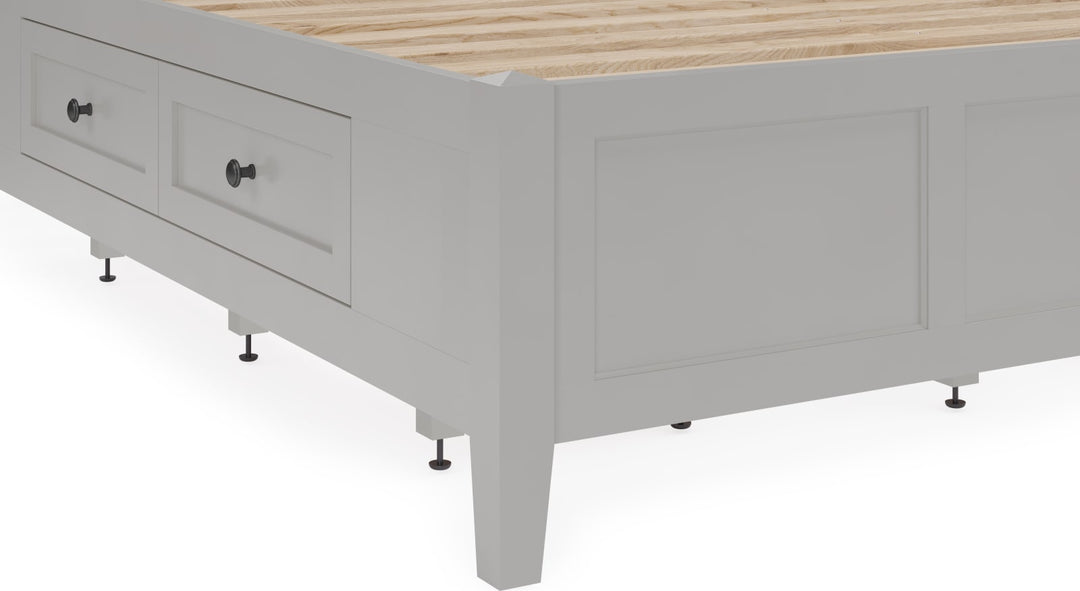 Grace Four Drawer Full-size Platform Storage Bed in Elephant Grey – view 5