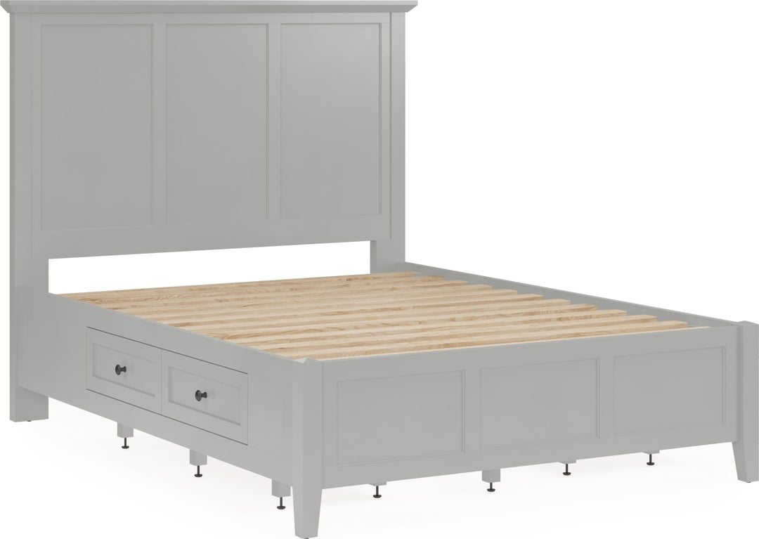Grace Four Drawer Full-size Platform Storage Bed in Elephant Grey – view 7