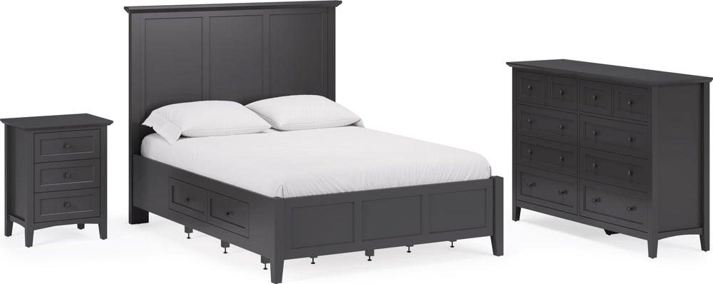 Grace Full-size Four Drawer Platform Storage Bed in Raven Black – view 14