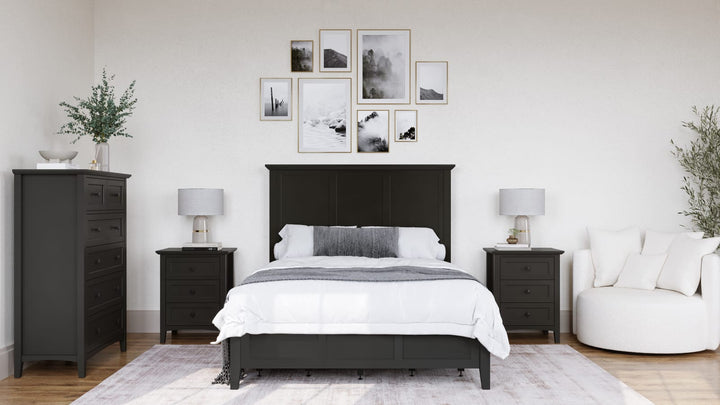 Grace Queen-size Four Drawer Platform Storage Bed in Raven Black – view 15