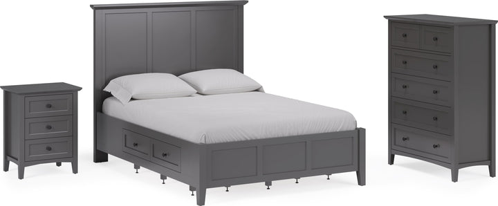 Grace Queen-size Four Drawer Platform Storage Bed in Raven Black – view 16