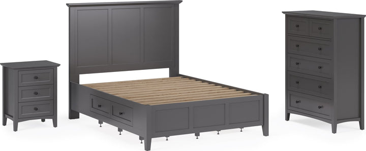 Grace Queen-size Four Drawer Platform Storage Bed in Raven Black – view 17