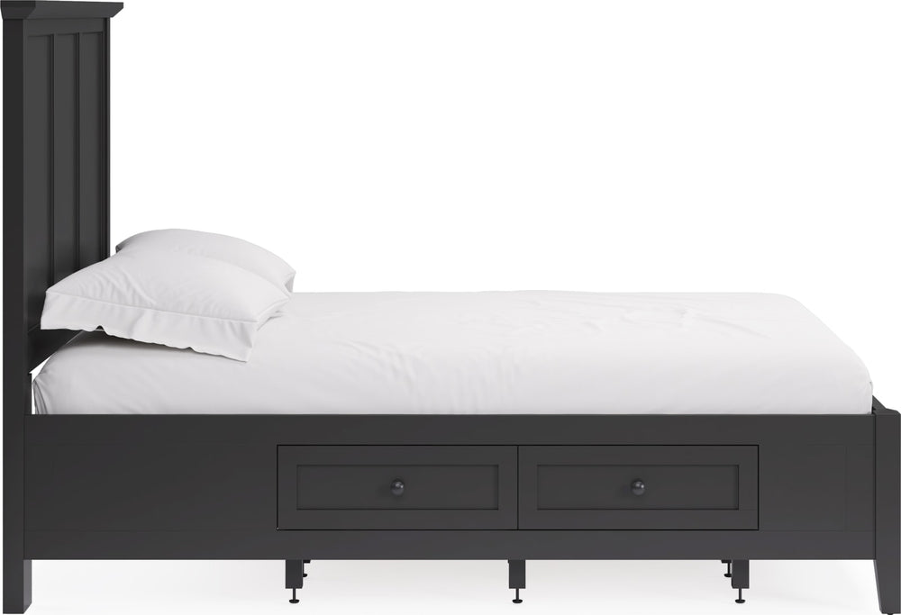 Grace California King-size Four Drawer Platform Storage Bed in Raven Black – view 4